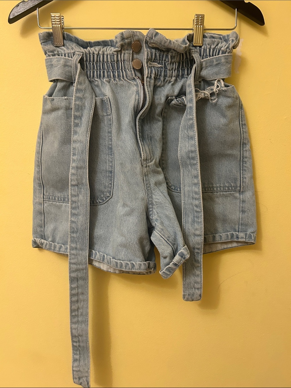 Ardene Light Blue Waist Denim Shorts